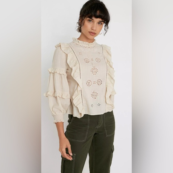 Urban Outfitters Mayotle Embroidered Blouse size L‎ - Picture 1 of 13